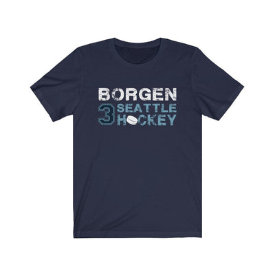 Printify T-Shirt Navy / L Bogen 3 Seattle Hockey Unisex Jersey Tee