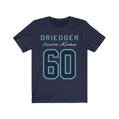 Printify T-Shirt Navy / L Driedger 60 Seattle Kraken Hockey Unisex Jersey Tee