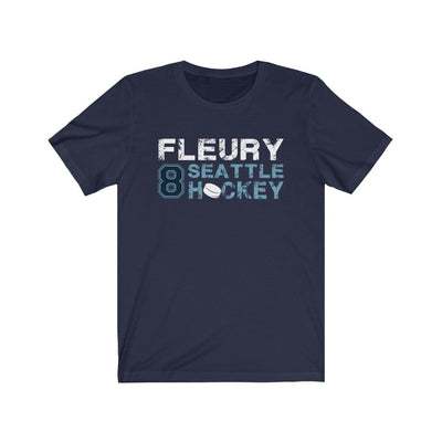 Printify T-Shirt Navy / L Fleury 8 Seattle Hockey Unisex Jersey Tee
