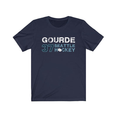 Printify T-Shirt Navy / L Gourde 37 Seattle Hockey Unisex Jersey Tee