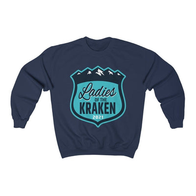 Printify Sweatshirt Navy / L Ladies Of The Kraken Unisex Fit Crewneck Sweatshirt