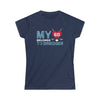 Printify T-Shirt Navy / L My Heart Belongs to Driedger Women's Softstyle Tee