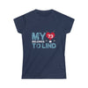Printify T-Shirt Navy / L My Heart Belongs to Lind Women's Softstyle Tee
