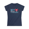 Printify T-Shirt Navy / L My Heart Belongs to Wennberg Women's Softstyle Tee