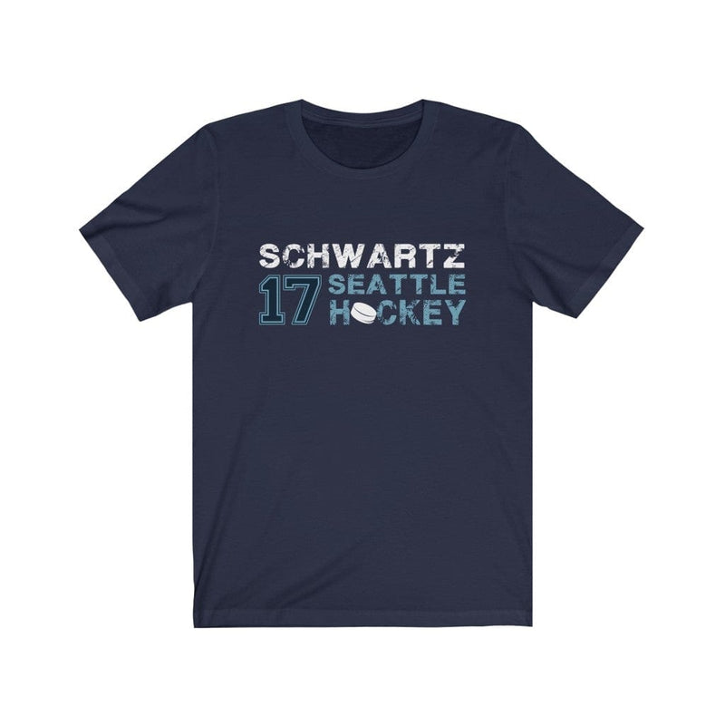 Printify T-Shirt Schwartz 17 Seattle Hockey Unisex Jersey Tee
