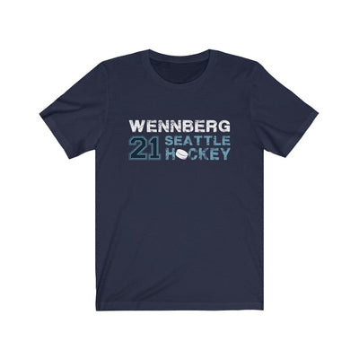 Printify T-Shirt Navy / L Wennberg 21 Seattle Hockey Unisex Jersey Tee