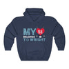 Hoodie My Heart Belongs To Wright Seattle Kraken Hockey Unisex Hooded Sweatshirt