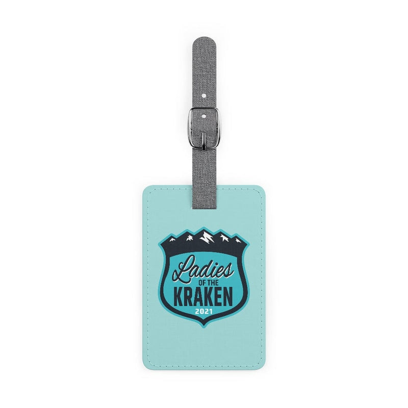 Accessories Ladies Of The Kraken Leather Luggage Tag In Ice Blue