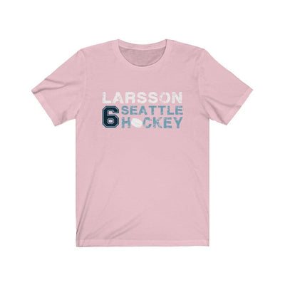 Printify T-Shirt Pink / S Larsson 6 Seattle Hockey Unisex Jersey Tee