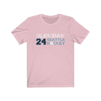 Printify T-Shirt Pink / S Oleksiak 24 Seattle Hockey Unisex Jersey Tee