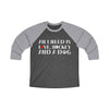 Long-sleeve "All I Need Is Love, Hockey And A Dog" Unisex Fit Tri-Blend 3/4 Raglan Tee