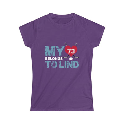 Printify T-Shirt Purple / S My Heart Belongs to Lind Women's Softstyle Tee
