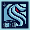 Seattle Kraken 3D Logo Wall Art, 12x12 Inch