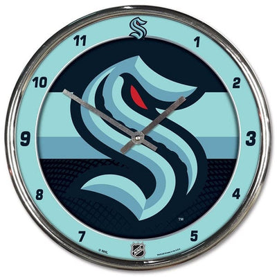 Seattle Kraken Chrome Clock