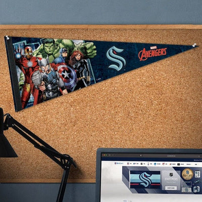 Seattle Kraken Marvel Avengers Premium Pennant, 12x30"