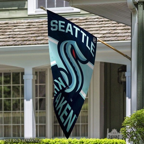 Seattle Kraken Hoist the Colors Rally Flag ~12x18 SGA 4/1/23