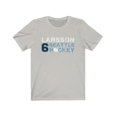 Printify T-Shirt Silver / S Larsson 6 Seattle Hockey Unisex Jersey Tee