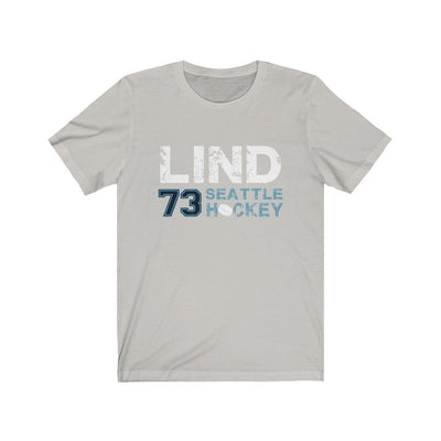 Printify T-Shirt Silver / S Lind 73 Seattle Hockey Unisex Jersey Tee