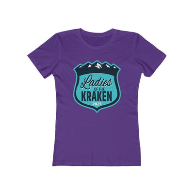 Printify T-Shirt Solid Purple Rush / S Ladies Of The Kraken Women's Slim Fit Boyfriend Tee