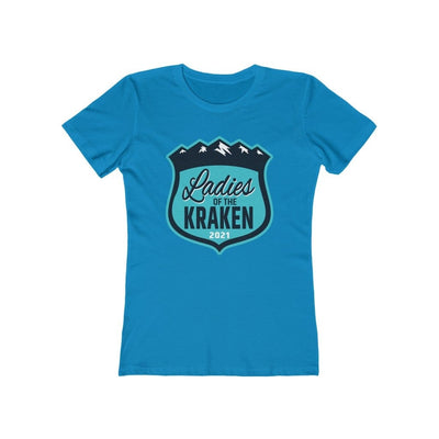 Printify T-Shirt Solid Turquoise / S Ladies Of The Kraken Women's Slim Fit Boyfriend Tee