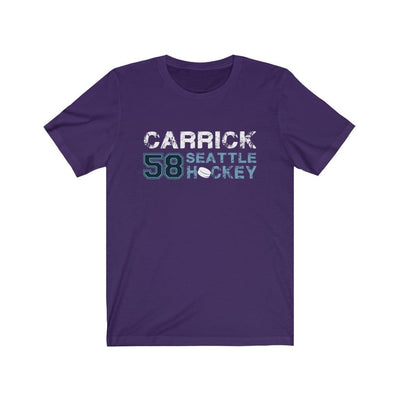 Printify T-Shirt Team Purple / S Carrick 58 Seattle Hockey Unisex Jersey Tee