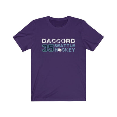 Printify T-Shirt Team Purple / S Daccord 35 Seattle Hockey Unisex Jersey Tee