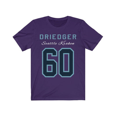 Printify T-Shirt Team Purple / S Driedger 60 Seattle Kraken Hockey Unisex Jersey Tee