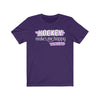 Printify T-Shirt Team Purple / S "Hockey Makes Me Happy" Unisex Jersey Tee