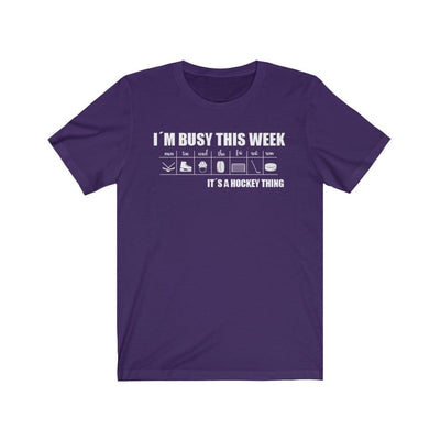 Printify T-Shirt Team Purple / S "I'm Busy This Week"  Unisex Jersey Tee