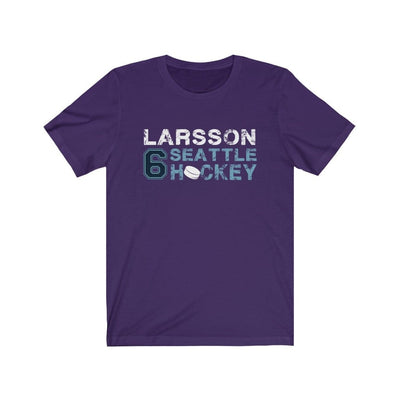 Printify T-Shirt Team Purple / S Larsson 6 Seattle Hockey Unisex Jersey Tee