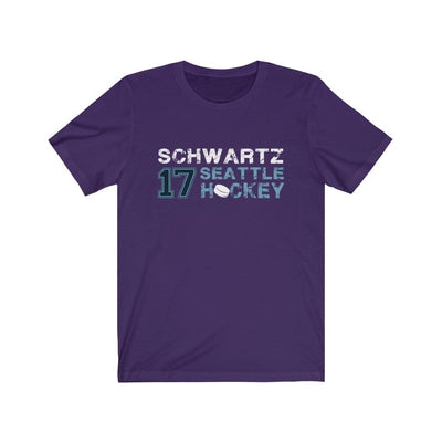 Printify T-Shirt Team Purple / S Schwartz 17 Seattle Hockey Unisex Jersey Tee