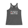 Tank Top "All I Need Is Love, Hockey And A Cat" Women's Tri-Blend Racerback Tank