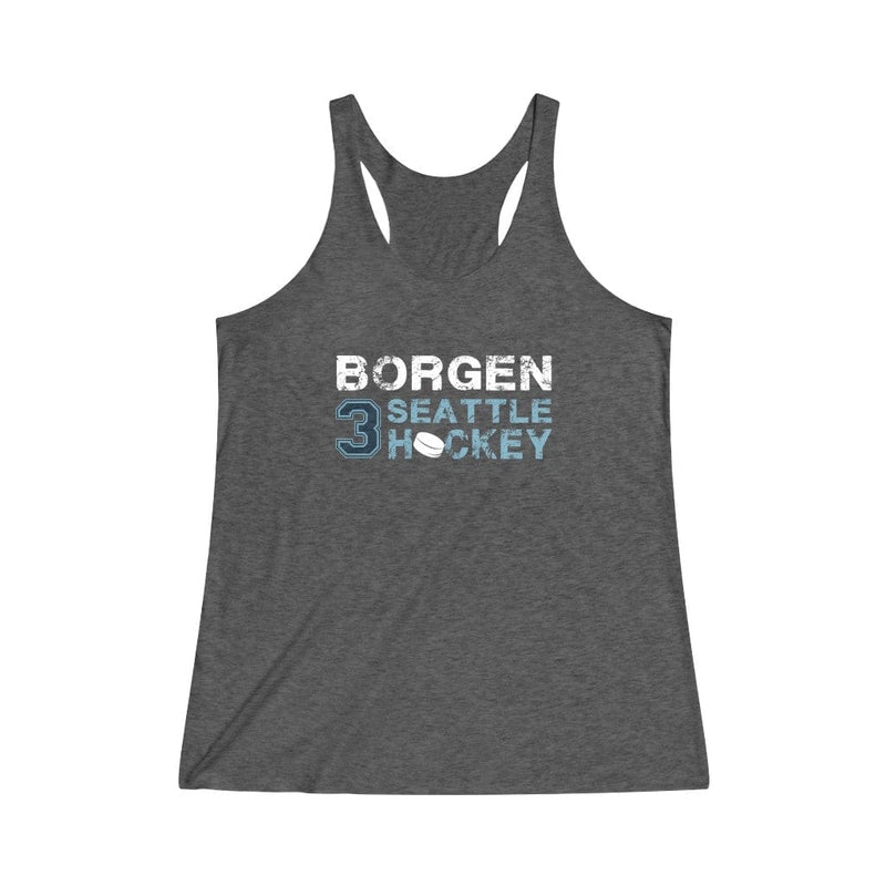 Tank Top Borgen 3 Seattle Hockey Women's Tri-Blend Racerback Tank