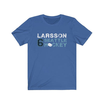 Printify T-Shirt True Royal / S Larsson 6 Seattle Hockey Unisex Jersey Tee