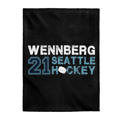 All Over Prints Wennberg 21 Seattle Hockey Velveteen Plush Blanket